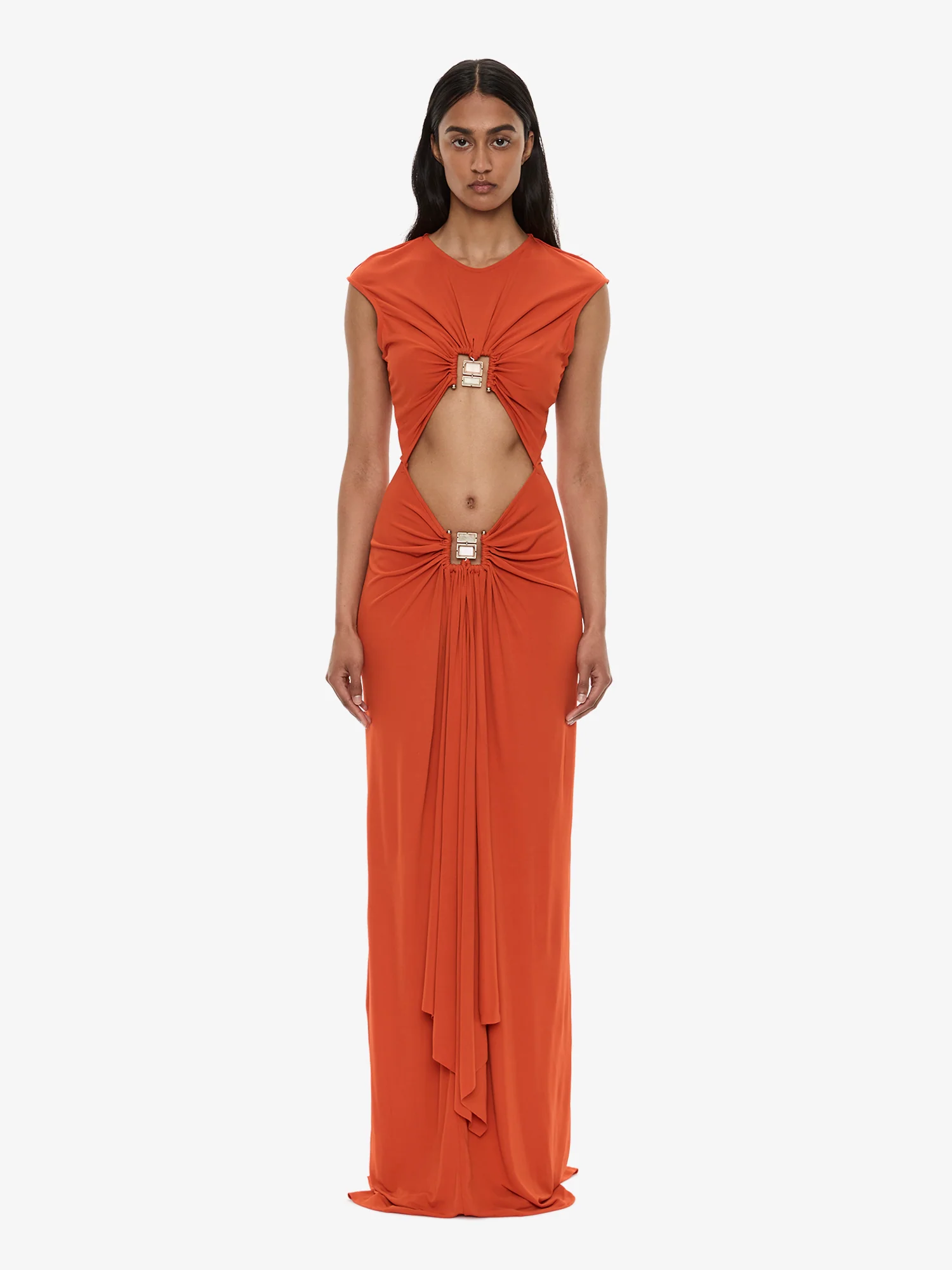 Bezel Quartz Disconnect Short Sleeve Dress