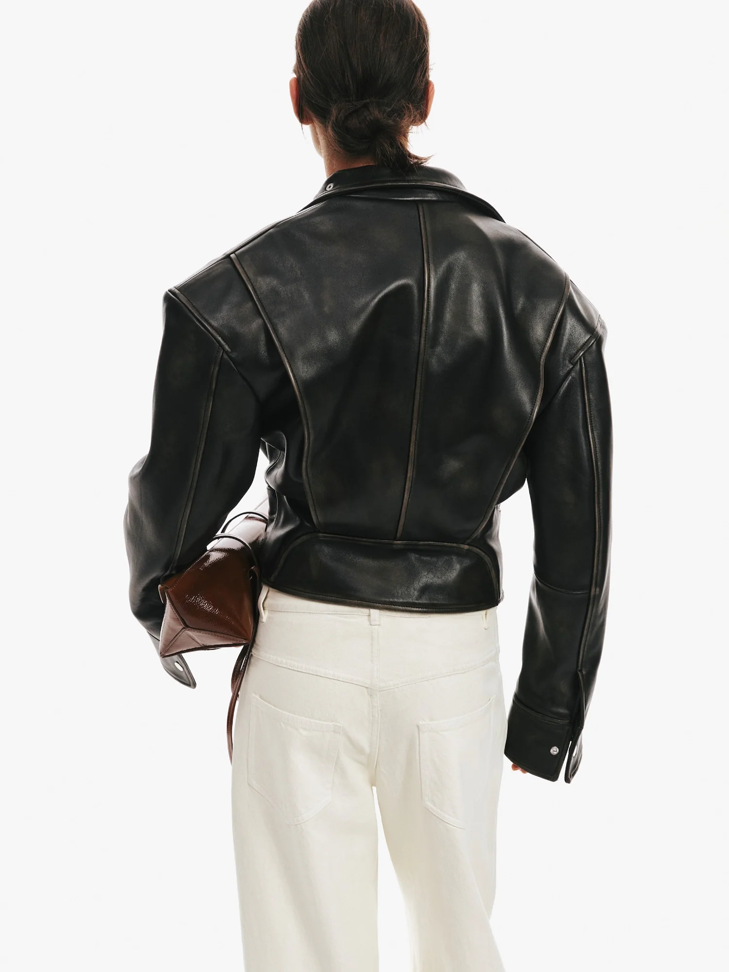Burnished Eddie Leather Jacket - Image 8
