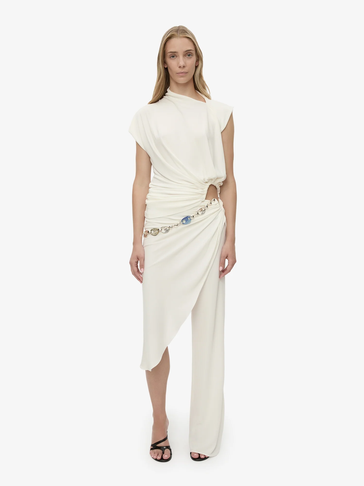 Crystal Cable Chain Draped Skirt Trouser - Image 5