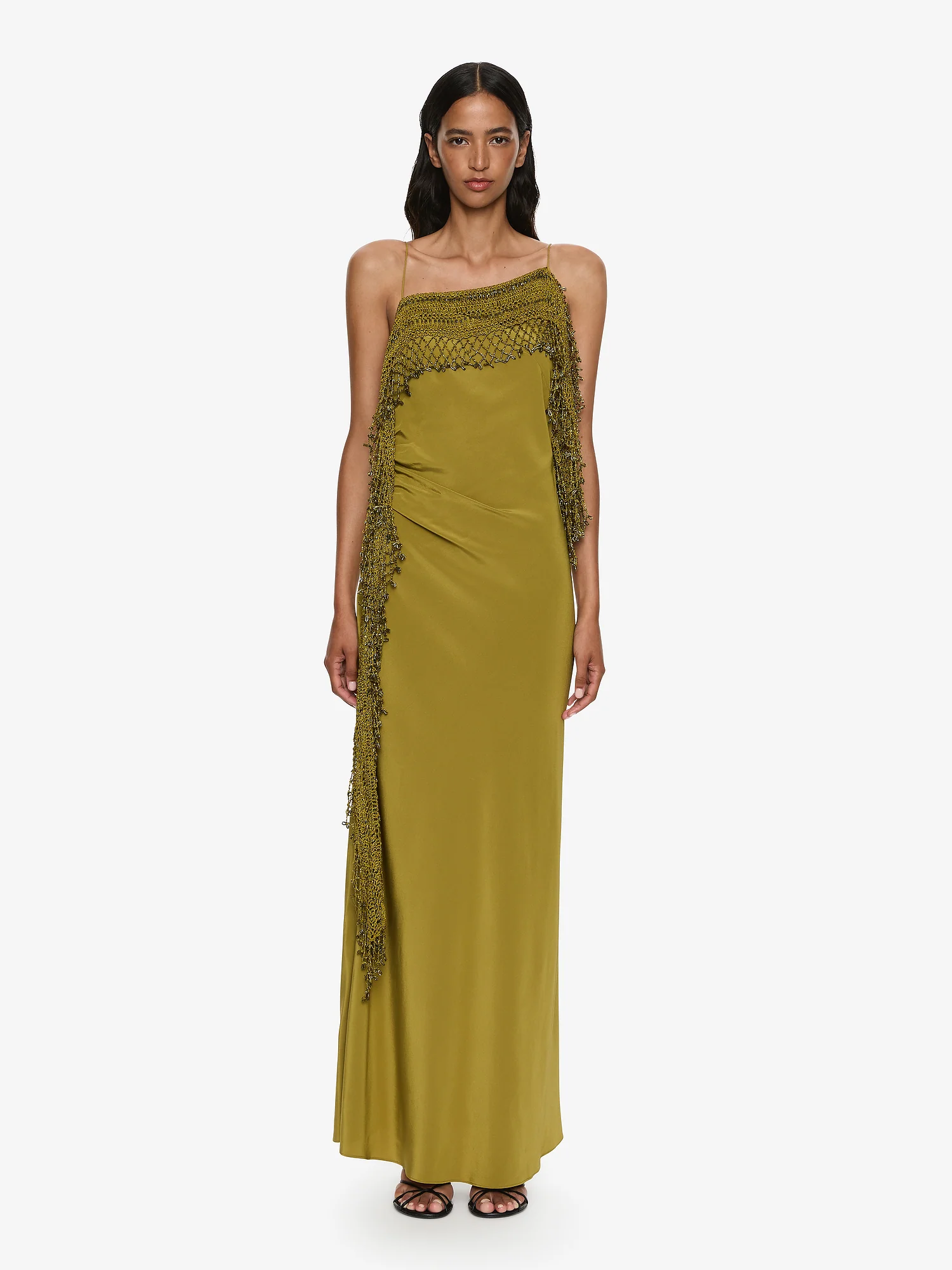 Droplet Bead Crochet Trimmed Cami Dress
