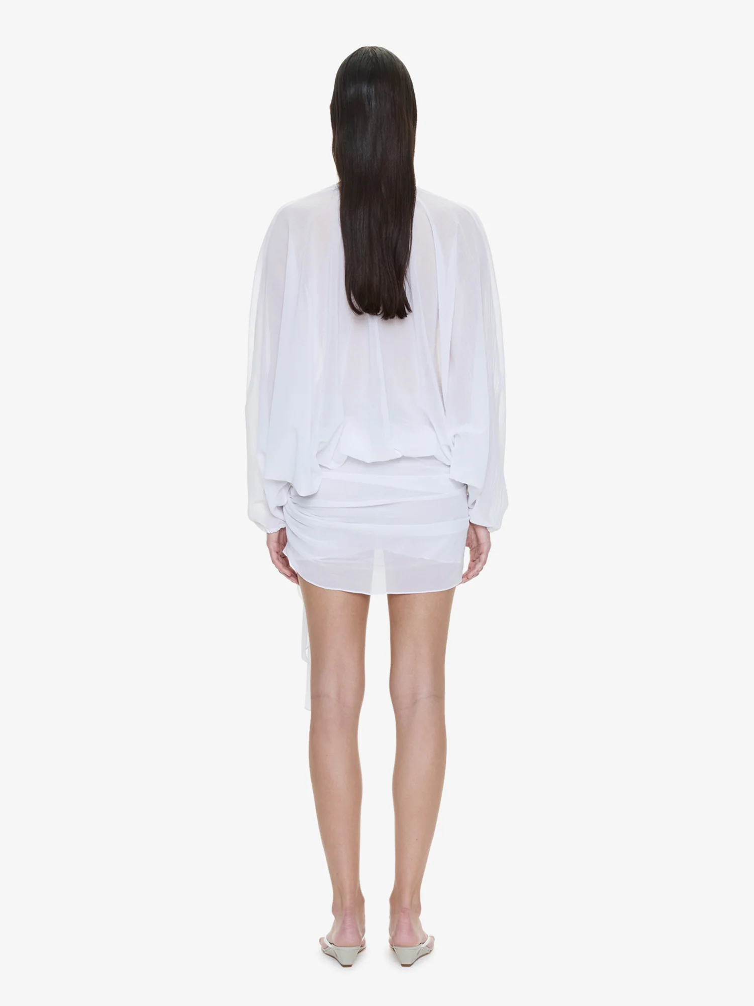 Porto Tie Long Sleeve Mini Dress - Image 4