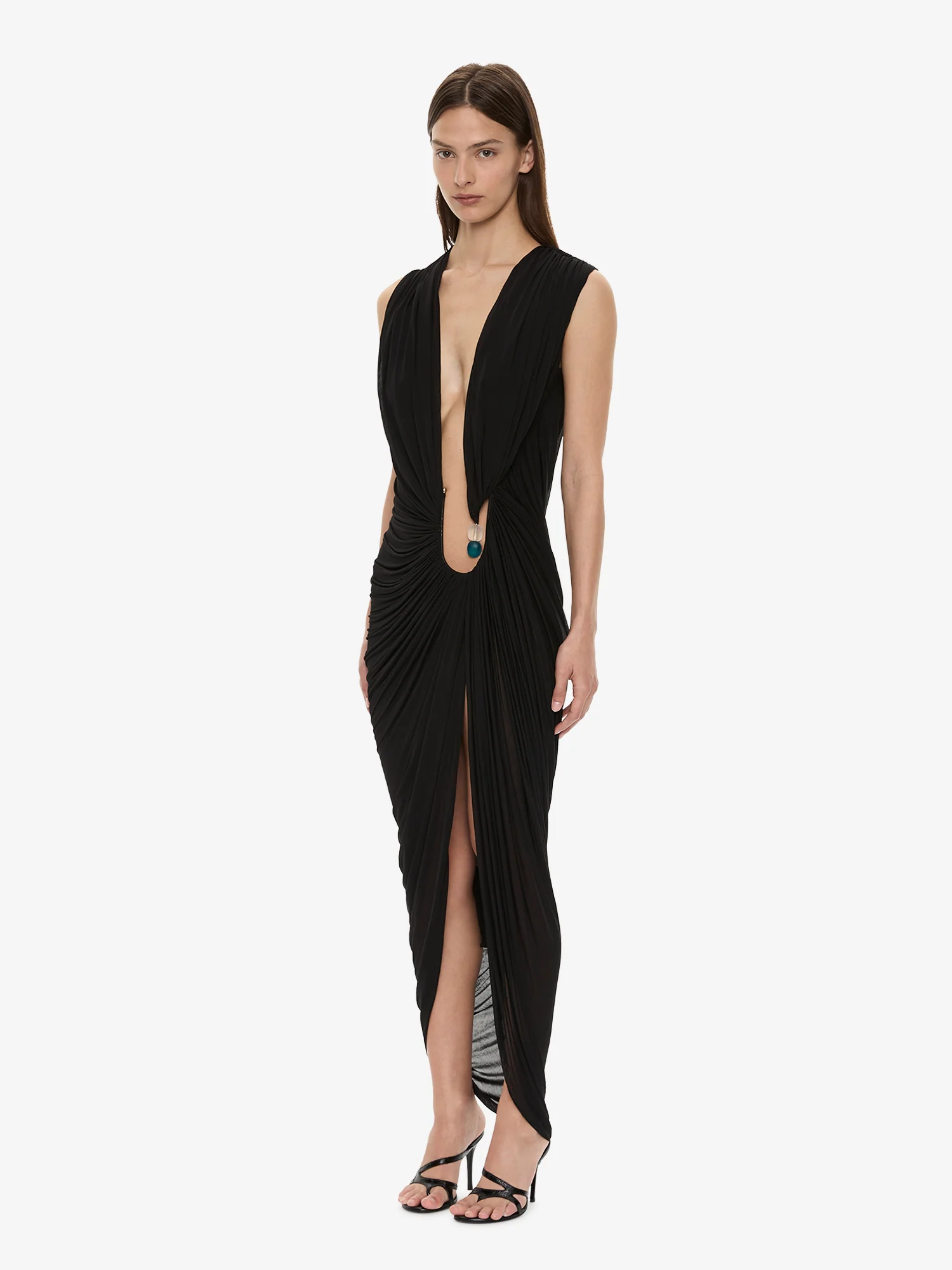 Ripple Crystal Plunge Dress - Image 3