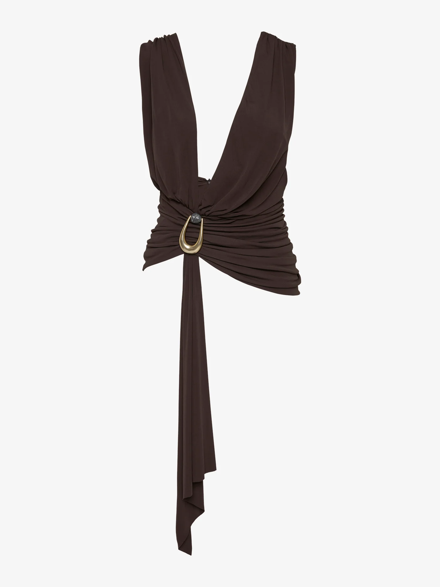 Stone Pin Scarf Drape Top - Image 6