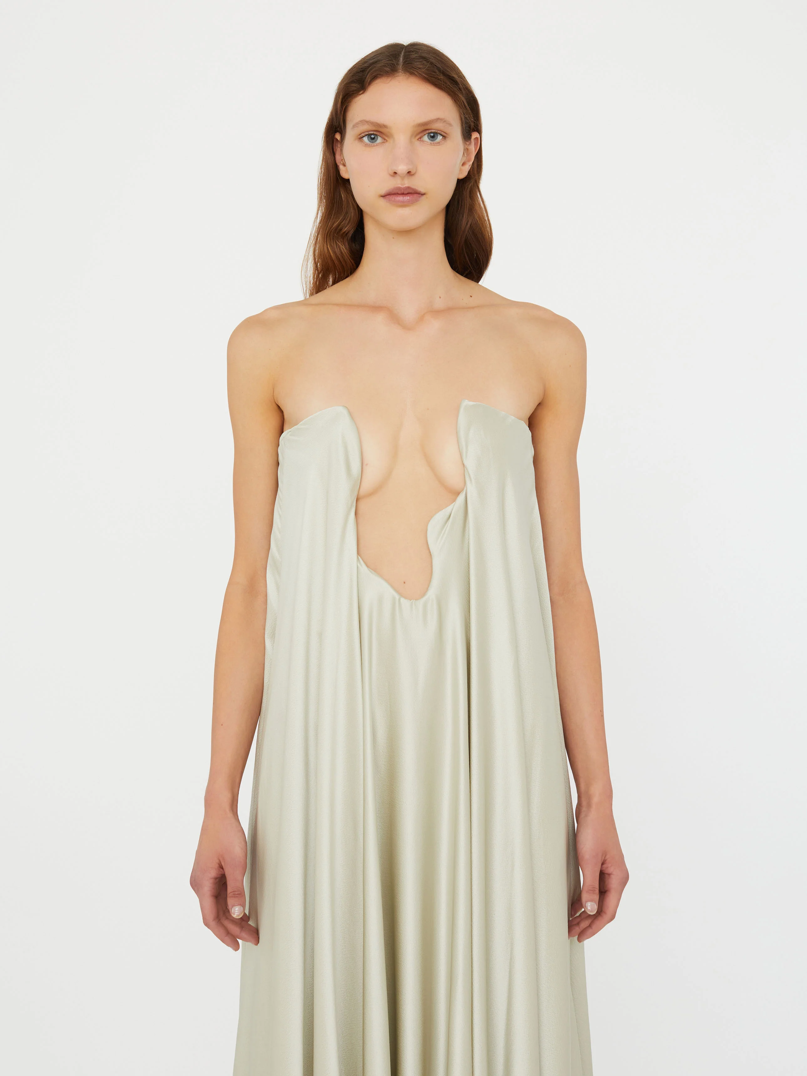 Textured Silk Salacia Strapless Gown - Image 3