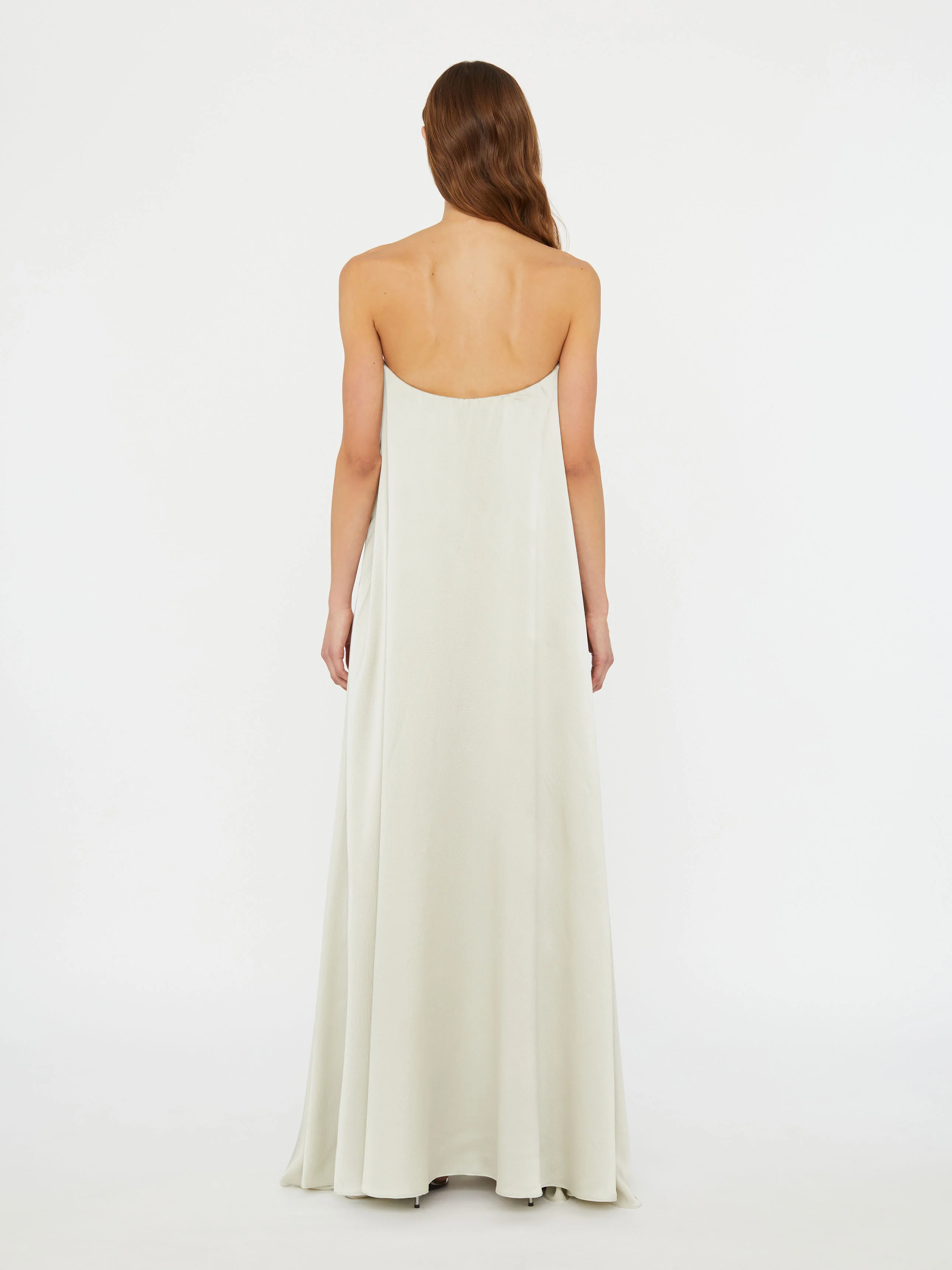 Textured Silk Salacia Strapless Gown - Image 4