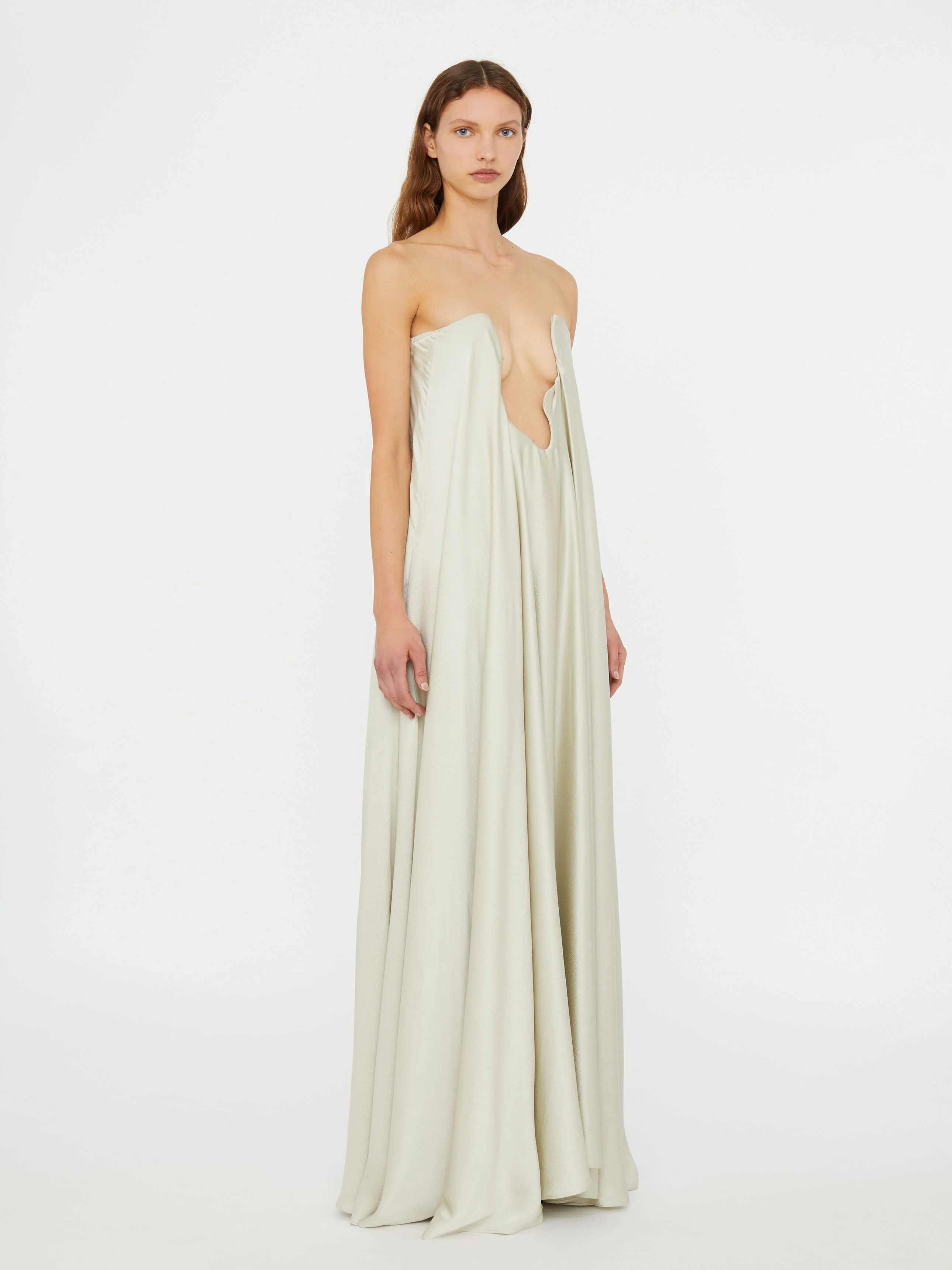Textured Silk Salacia Strapless Gown - Image 5