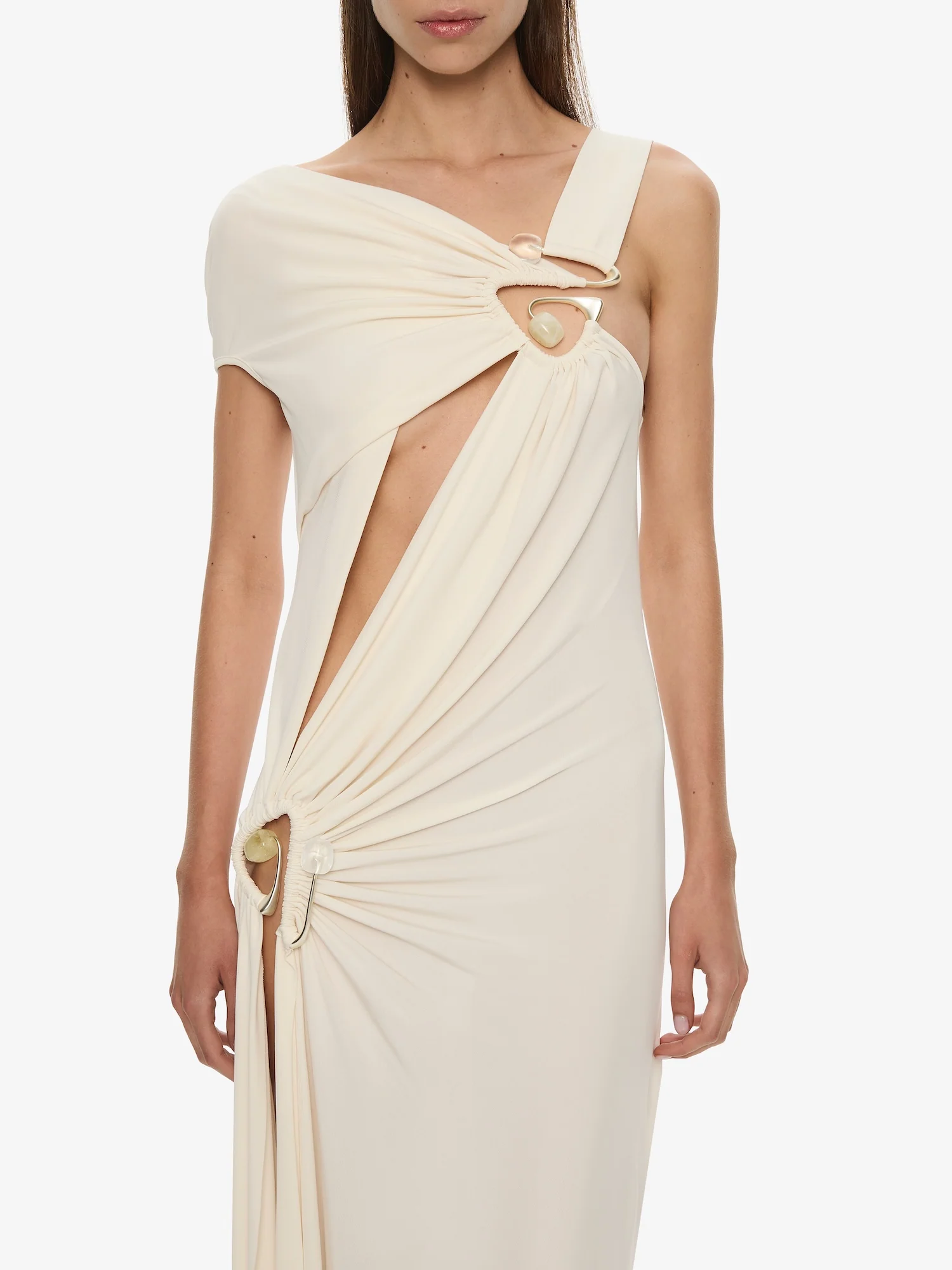 Veer Spiral Crystal Draped Jersey Dress - Image 5